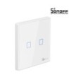 GloboStar® 80066 SONOFF T2EU2C-RF - 433MHz Wireless Smart Wall Touch Button Switch 2 Way - RF Series